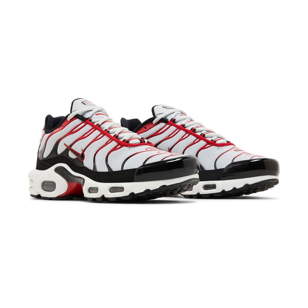 Nike TN "Pure Platinum / University Red"