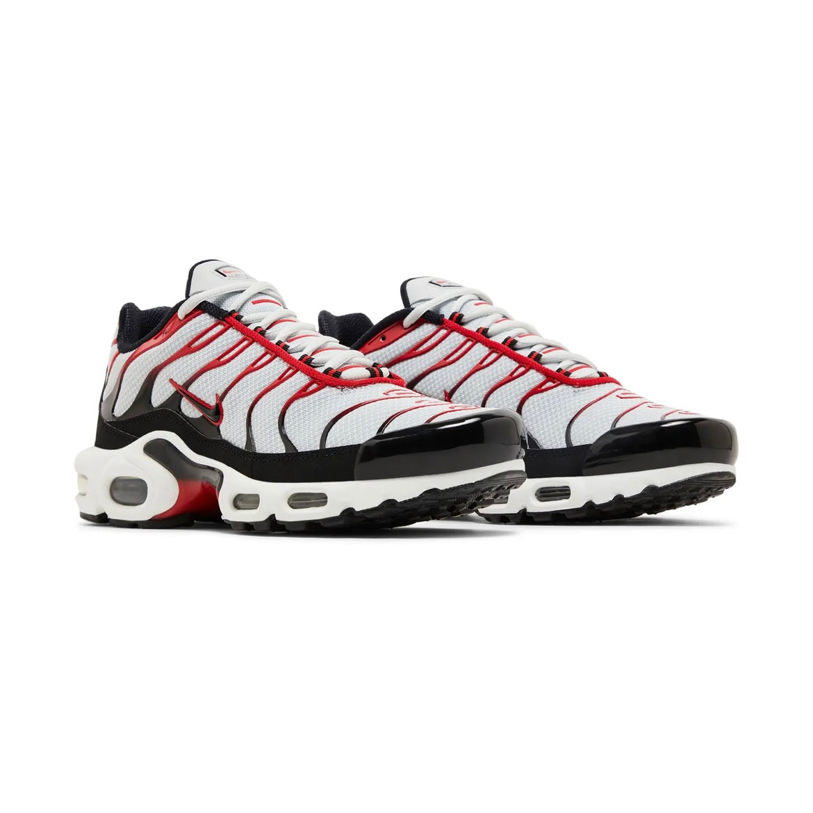 Nike TN "Pure Platinum / University Red"